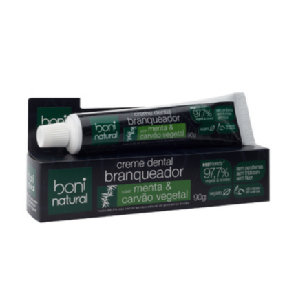 Creme Dental Boni Natural Menta e Carvão Vegetal 90 g