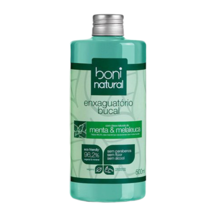 Enxaguatório Bucal Boni Natural Menta e Melaleuca 500 ml
