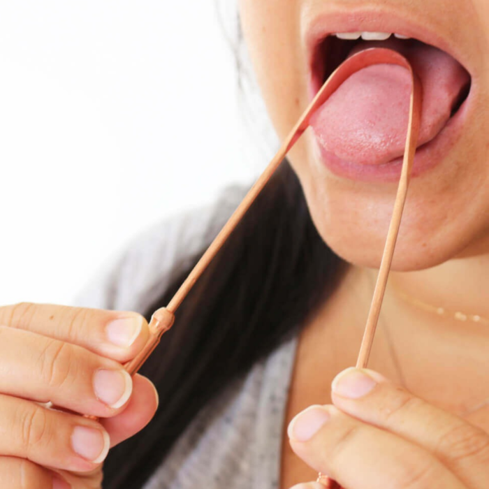 Raspador de Língua Ayurvédico (adulto) 100% de Cobre - Imagem 2