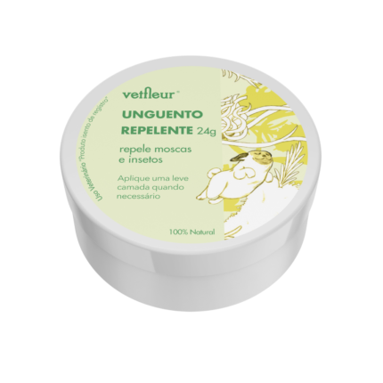 Unguento Cicatrizante com Neem 24 g Bioprotetor Vetfleur para Feridas e Cicatrizações